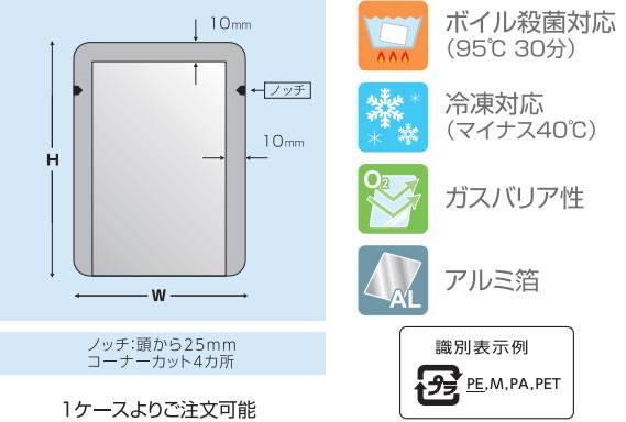 高性能つや消しアルミ袋 0.094×140×200 2,800枚