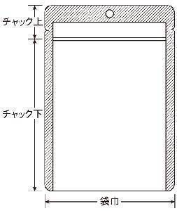 チャック付表透明裏アルミ平 120×170 2,500枚